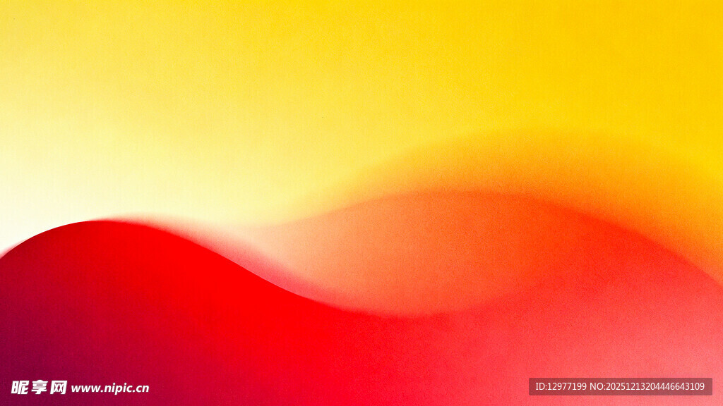 红黄渐变波浪背景图