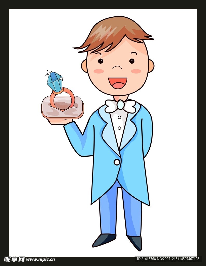 男士手持钻戒准备求婚