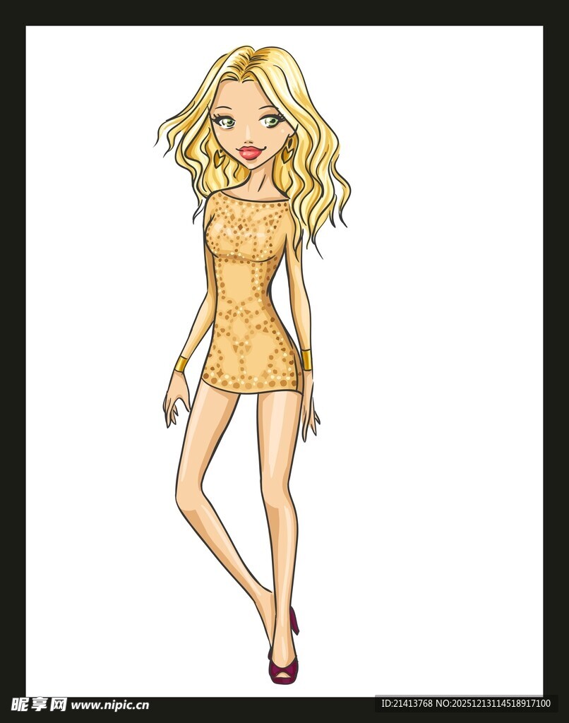 时尚金发女郎的靓丽穿搭