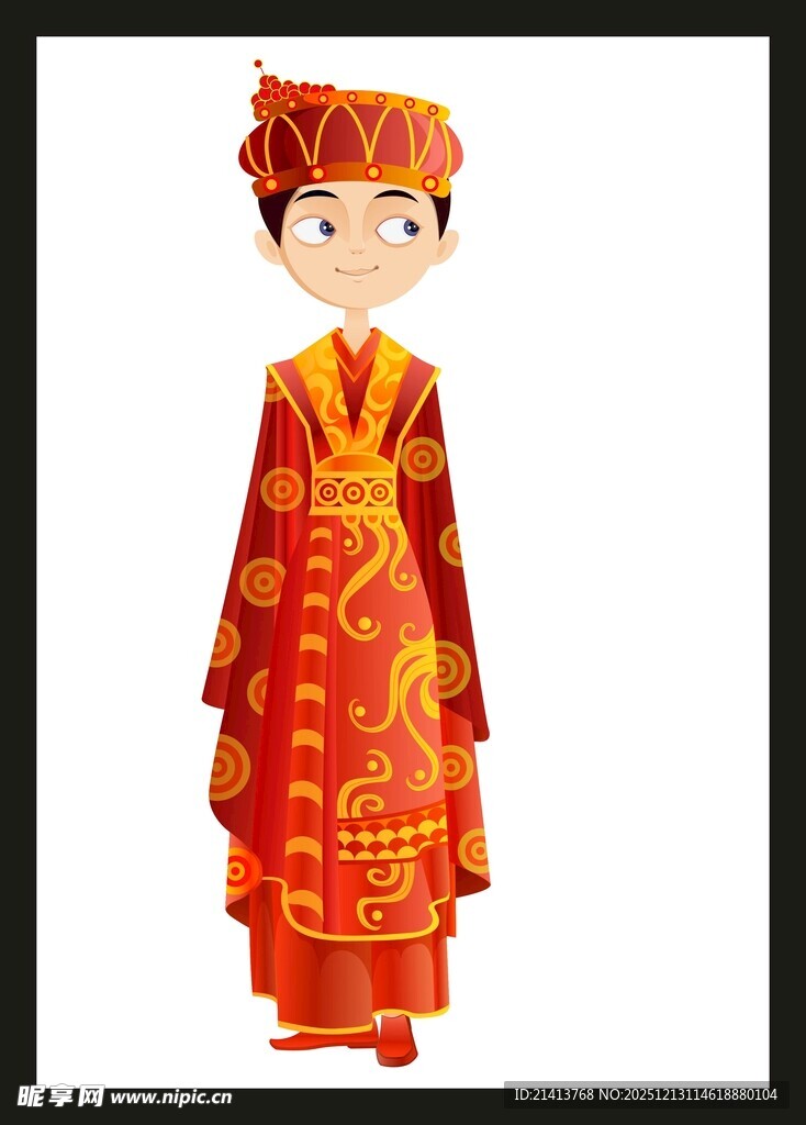 传统中式服饰卡通人物