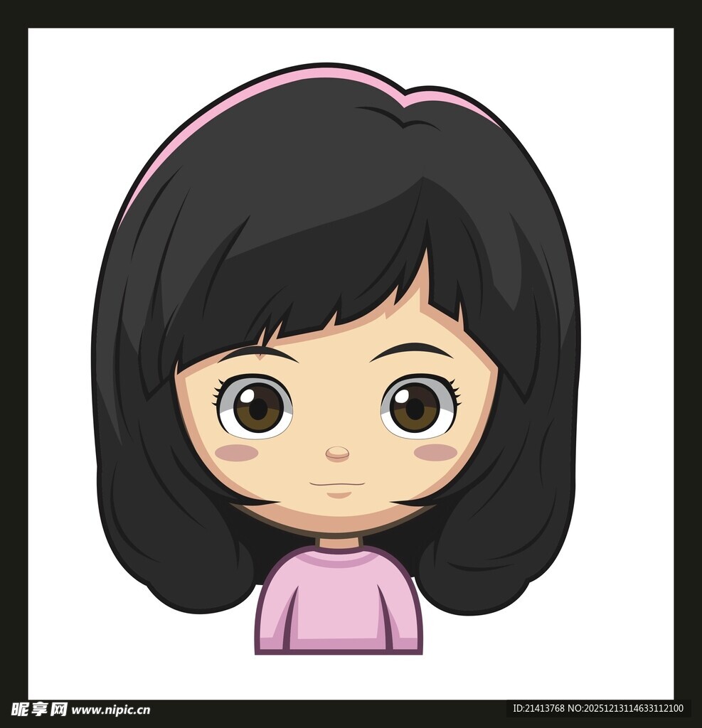 可爱卡通女孩头像