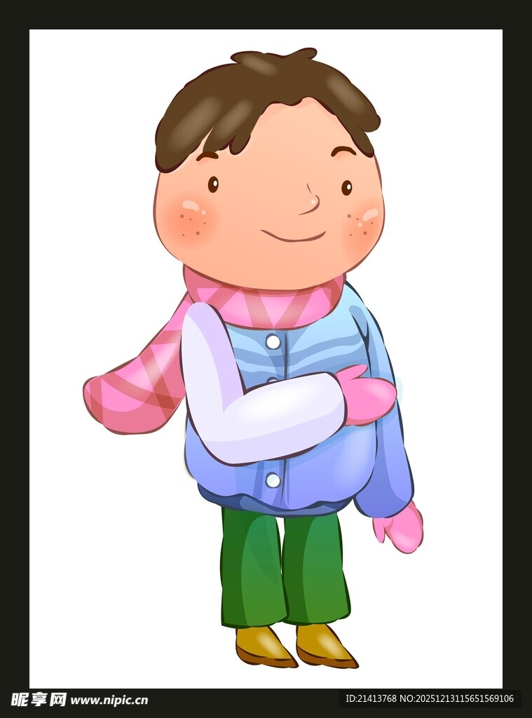 受伤男孩的可爱形象