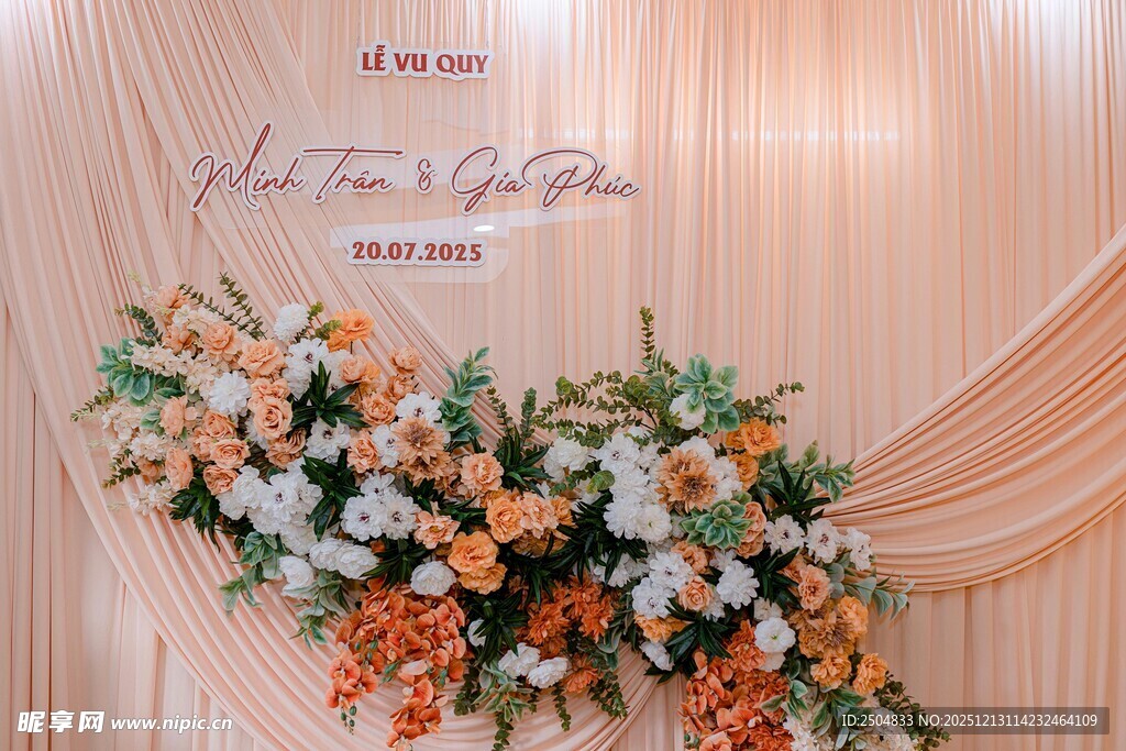 浪漫花卉装饰背景墙