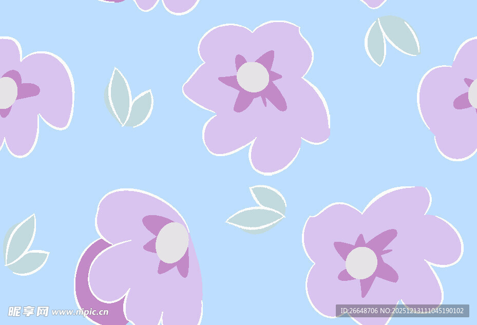 小碎花  水彩花