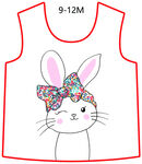 可爱兔子图案婴儿无袖上衣