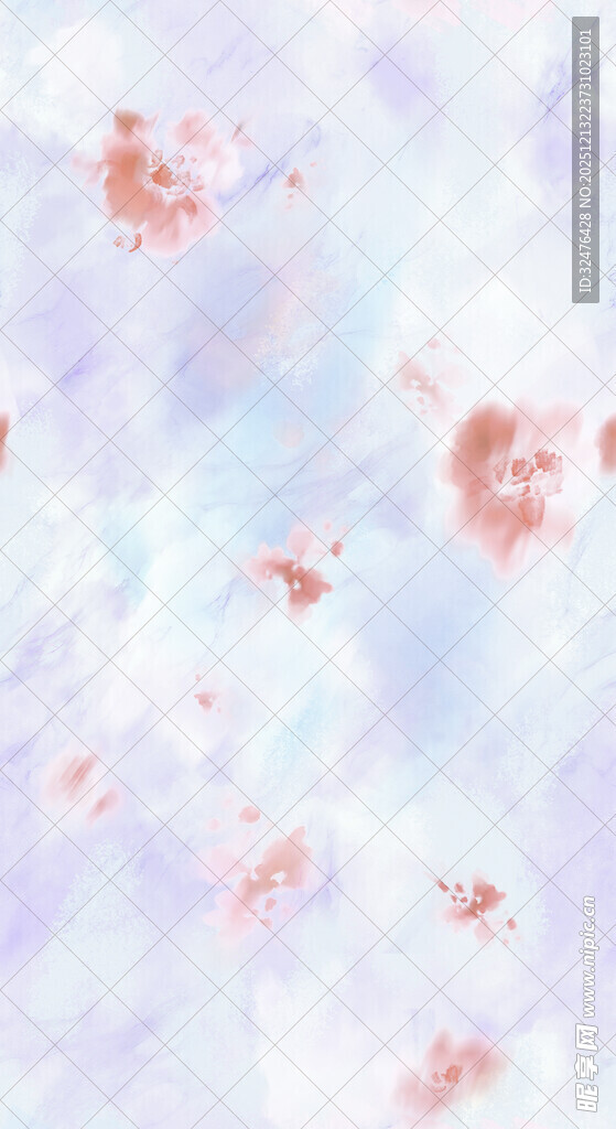 梦幻水彩花卉纹理背景