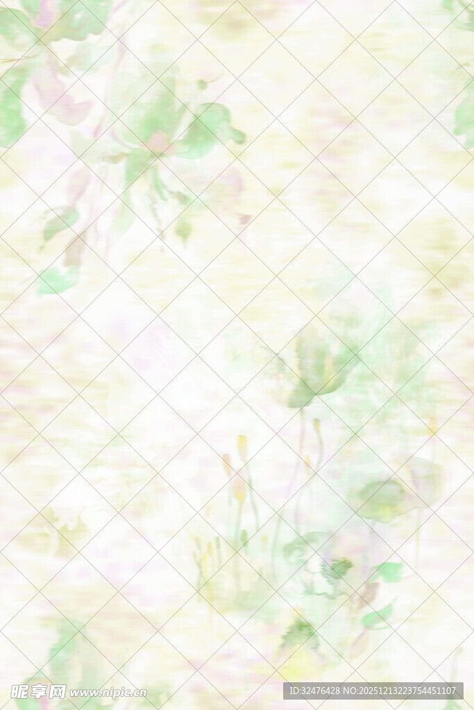 淡绿色水彩花卉纹理背景
