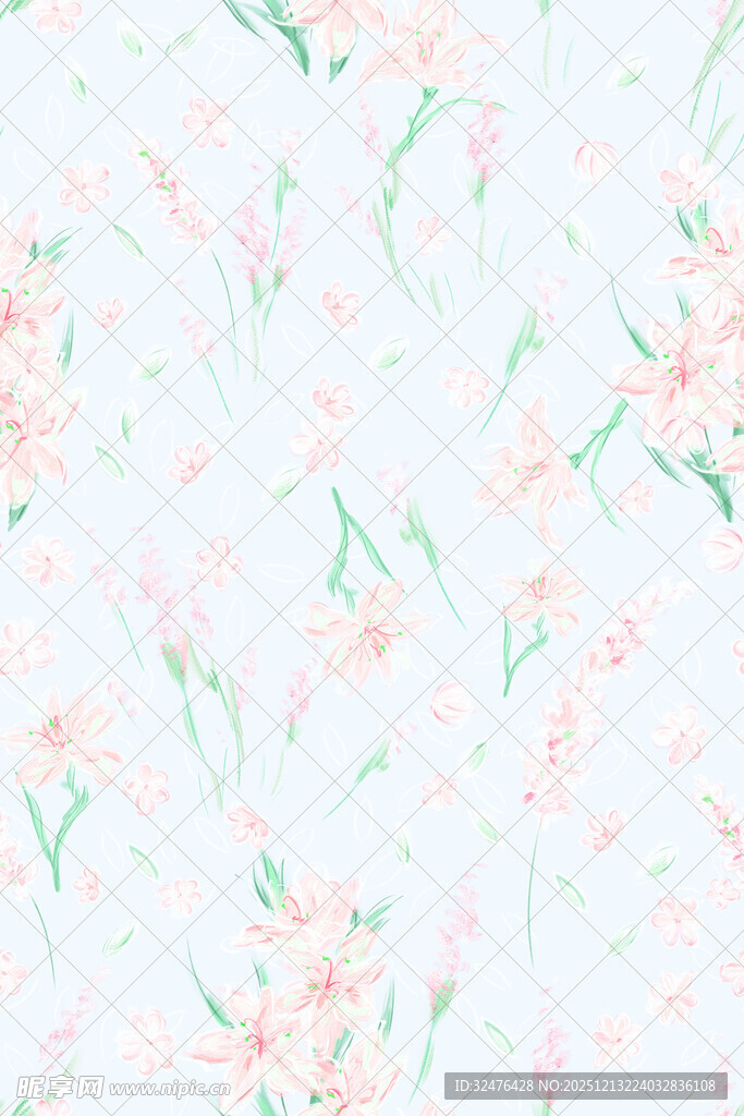清新花卉图案背景图