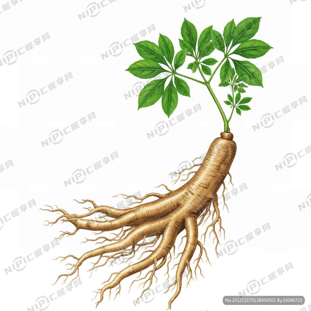 黄芪 插画 竖式