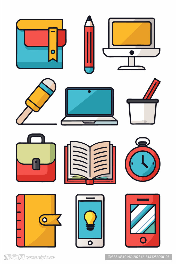 办公用品与电子设备集合