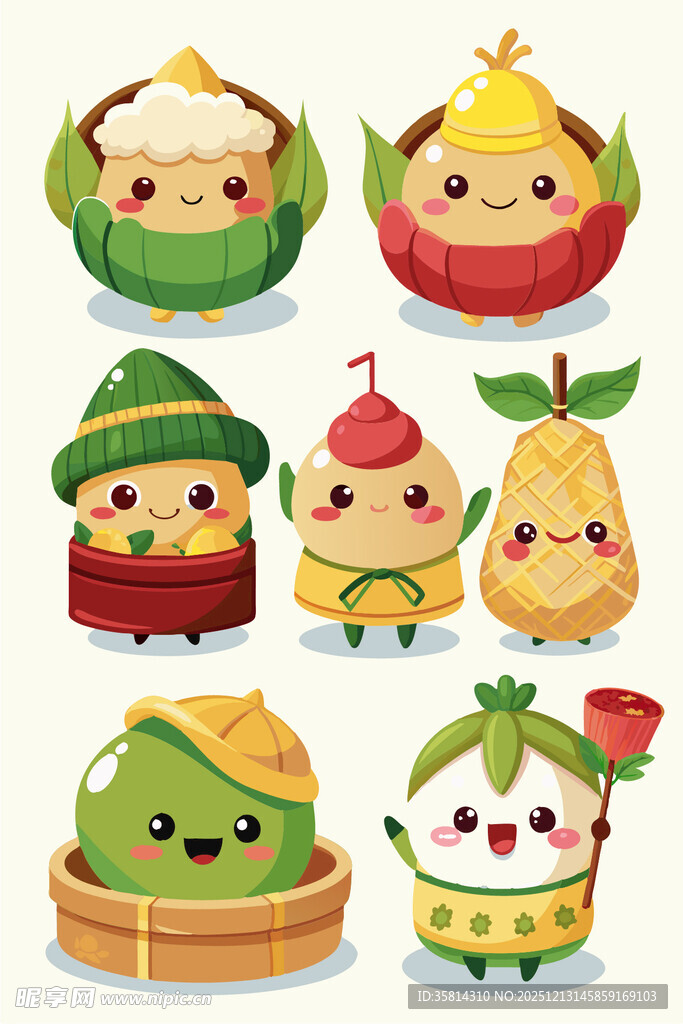可爱端午卡通形象集合