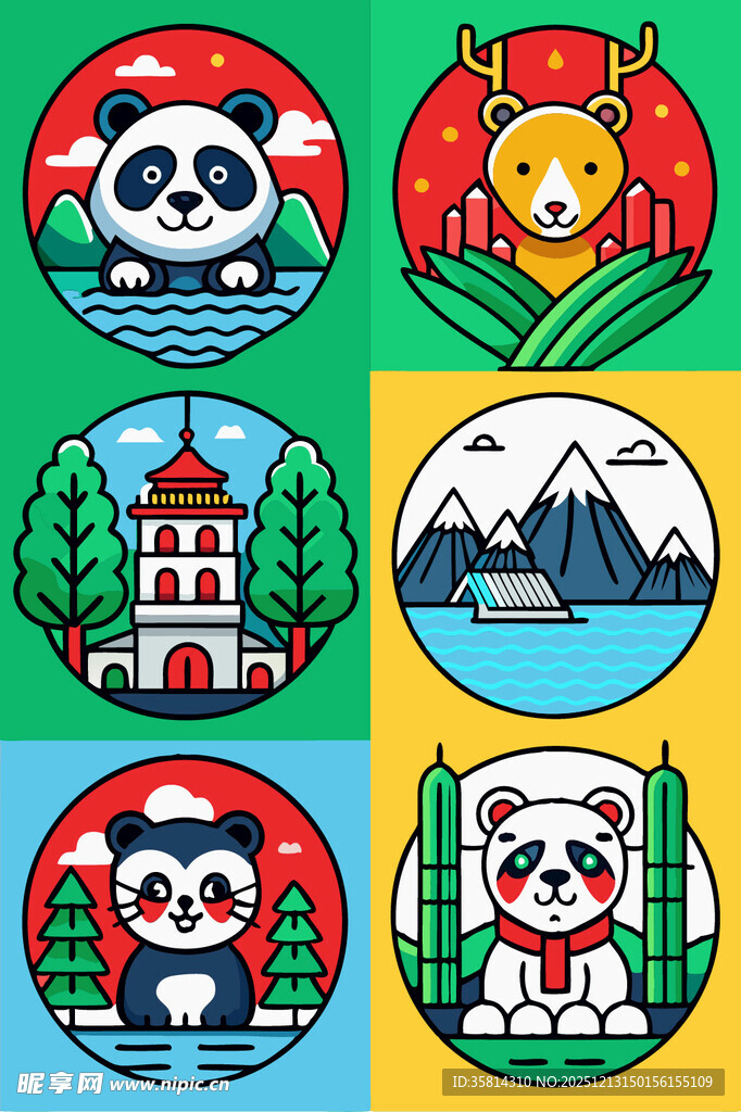 多样卡通形象展现地域特色