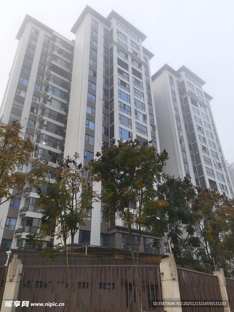 高层住宅楼景观