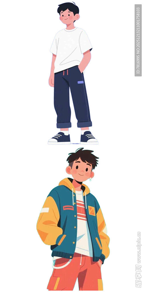 时尚男孩穿搭造型展示