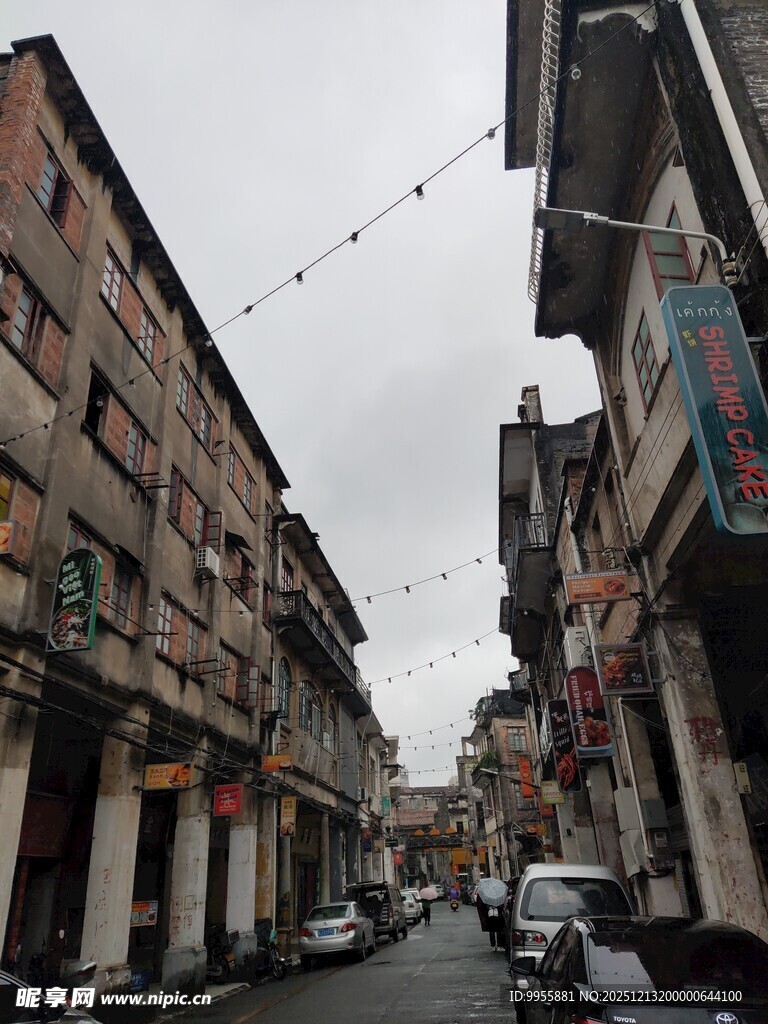 广东 江门 狂欧洲小镇街道景象