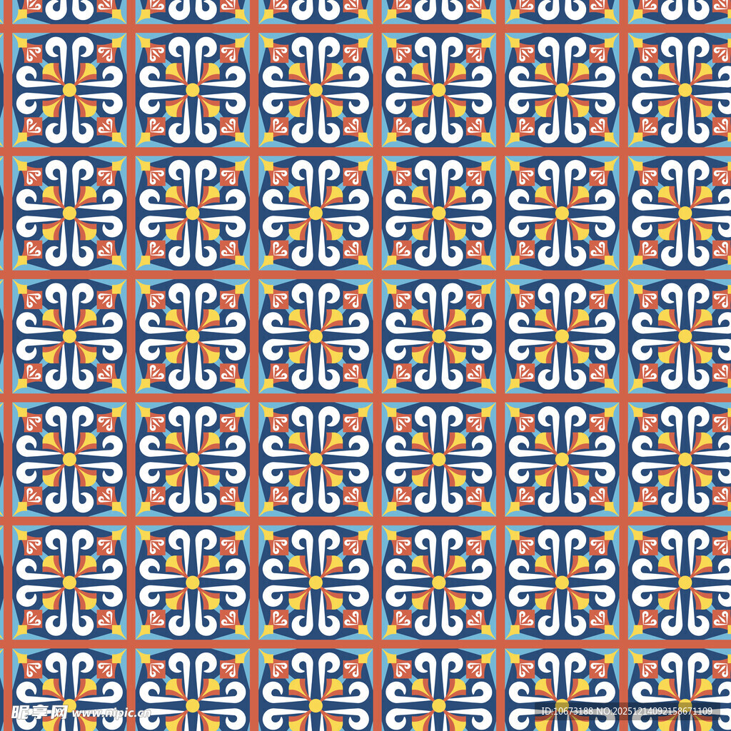 复古几何花纹图案设计