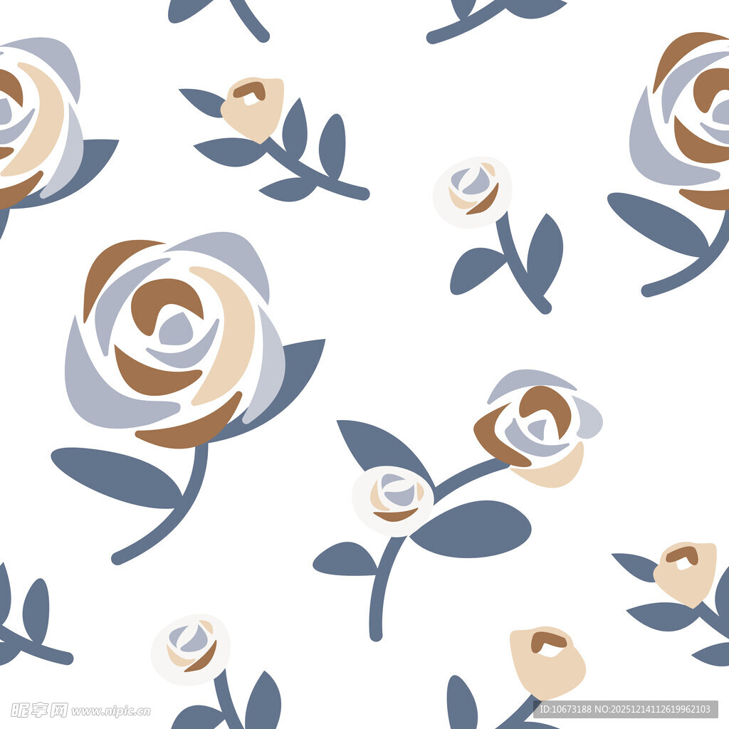 简约花卉图案背景设计