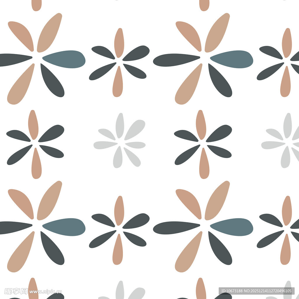 几何花卉图案背景设计