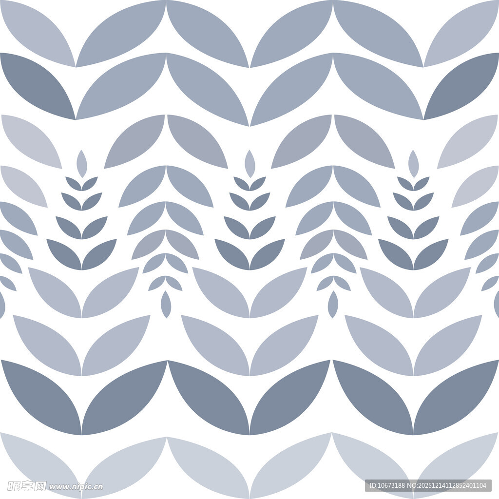 蓝白叶形几何图案背景