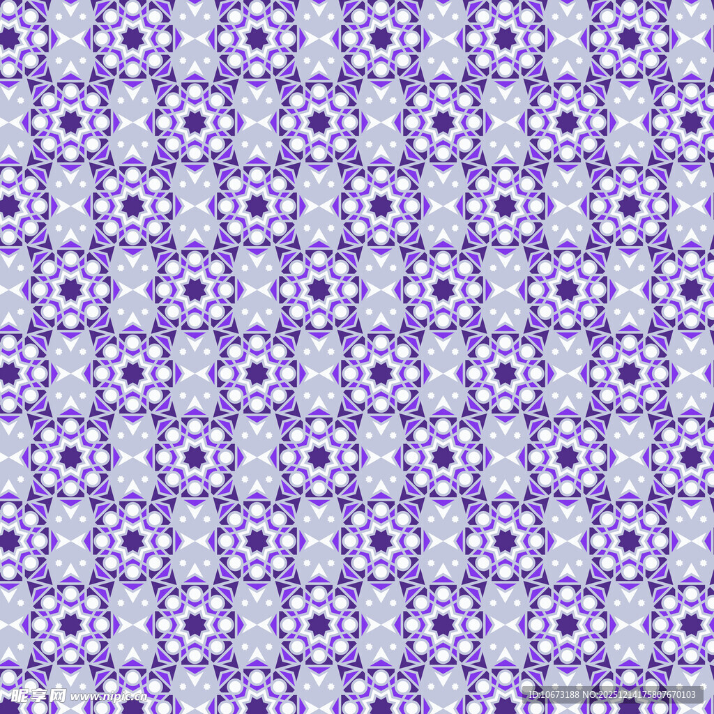 紫色几何图案无缝背景图