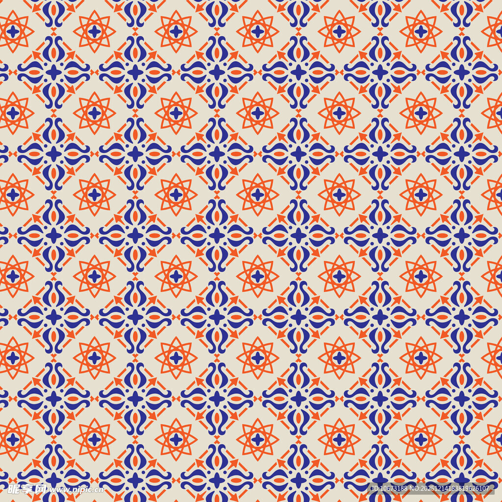 多彩花卉图案纹理背景