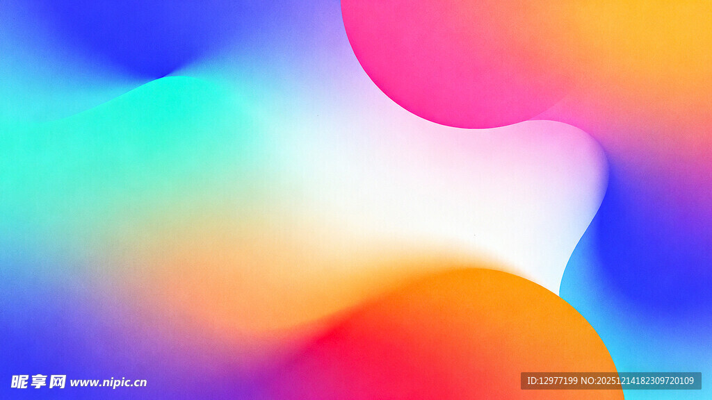 多彩流体渐变抽象背景图