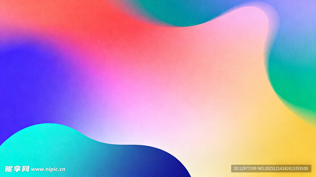 多彩渐变流体抽象背景图