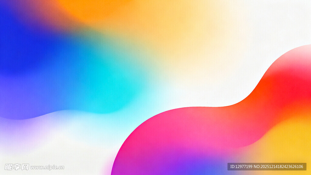 多彩渐变流体抽象背景图