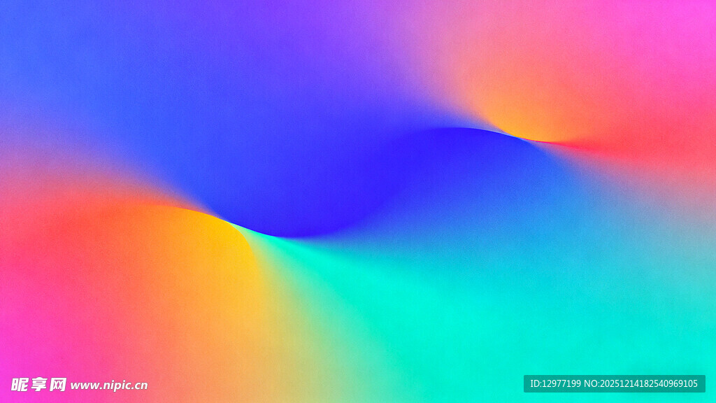 绚丽多彩渐变流体背景图