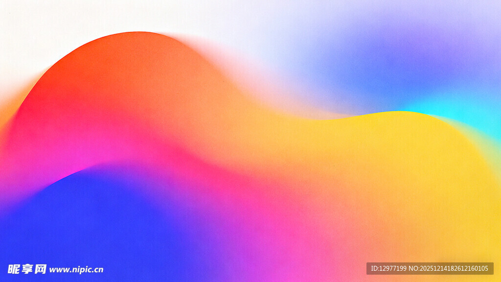 多彩渐变流体抽象背景图