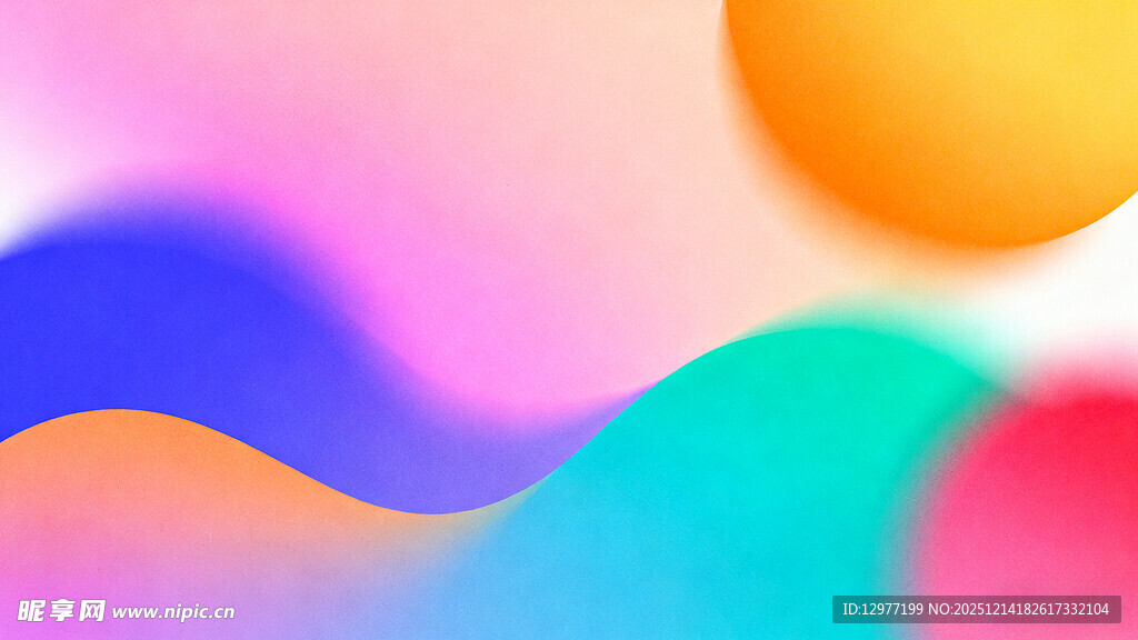 梦幻渐变色彩抽象风景图