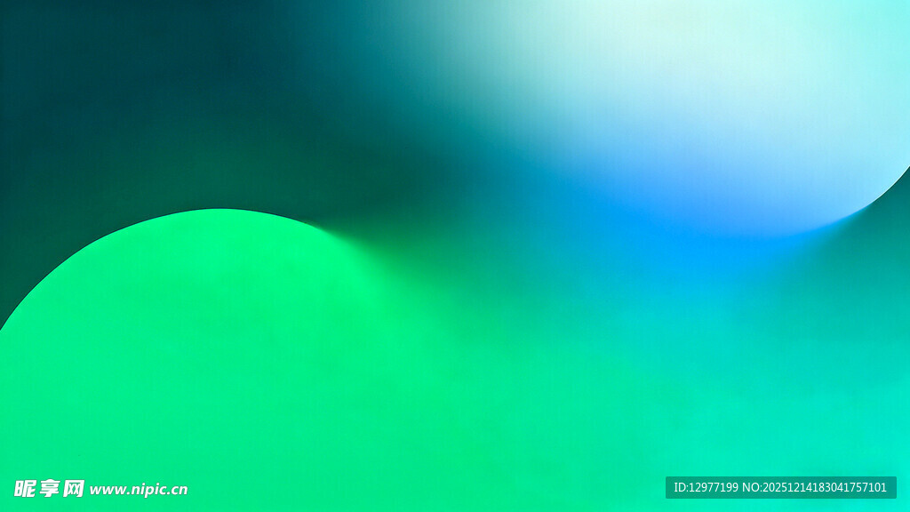 渐变绿色蓝色抽象背景图
