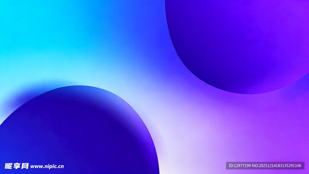 梦幻渐变蓝色系抽象背景