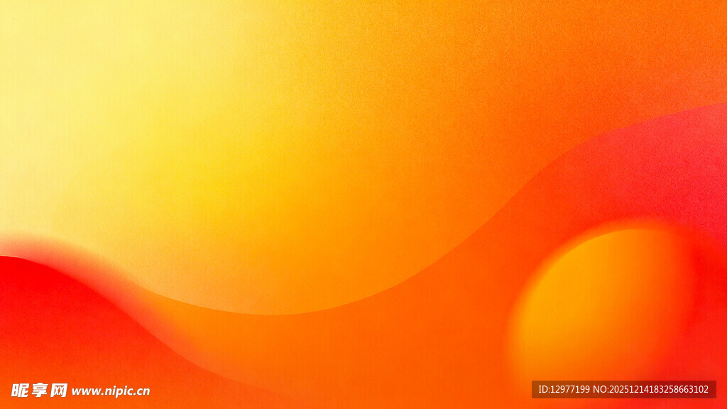 渐变橙黄流体抽象背景图