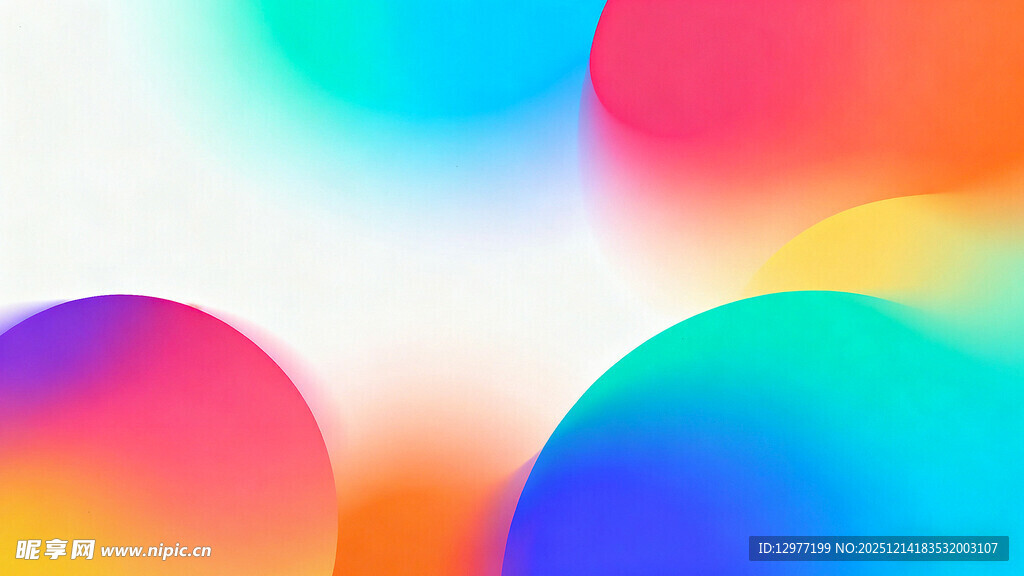 多彩渐变圆形抽象图案