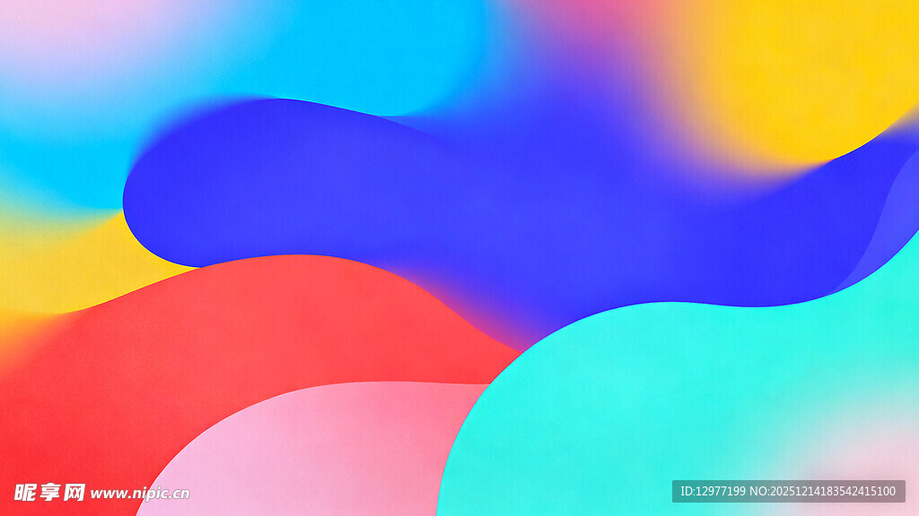 多彩流体渐变抽象背景图