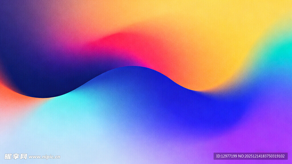 绚丽多彩的抽象波浪图案