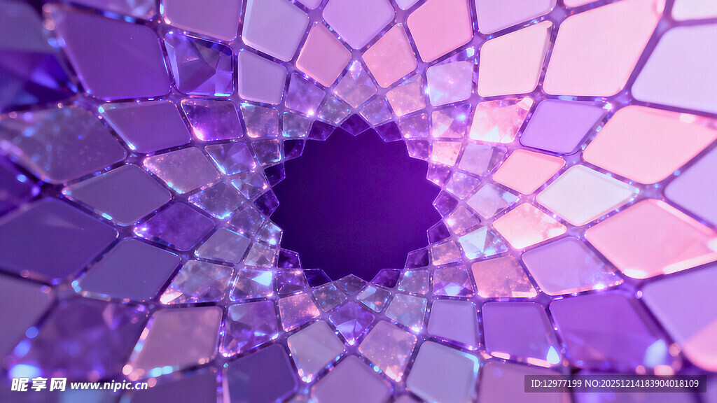 梦幻紫色马赛克图案