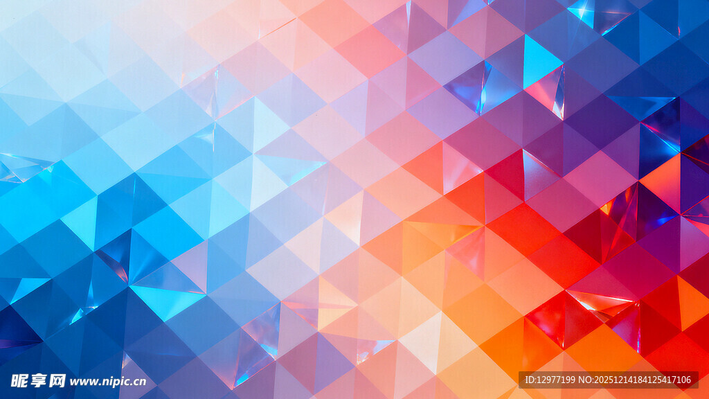 多彩几何拼接抽象背景图