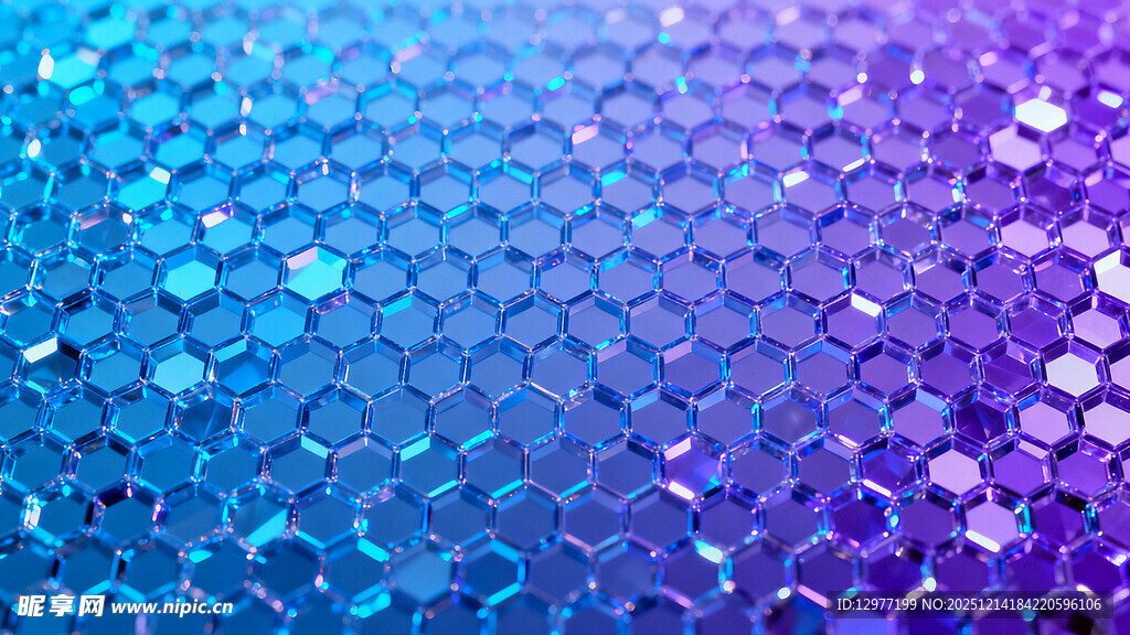 梦幻渐变六边形马赛克背景