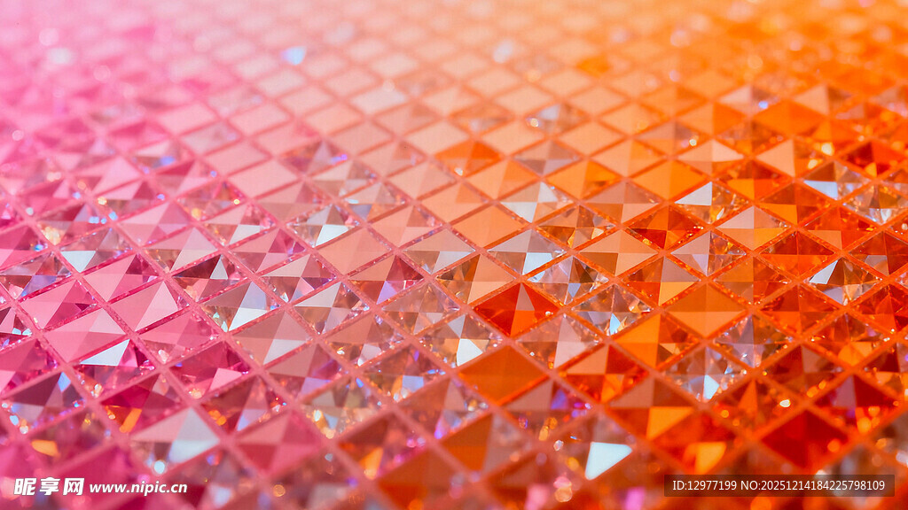 多彩菱形水晶纹理图案