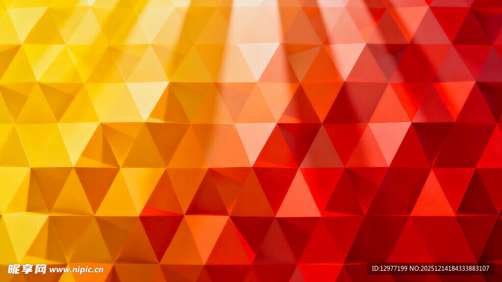 红黄几何三角拼接背景图