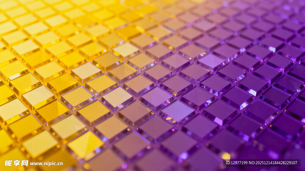 紫黄渐变马赛克背景纹理