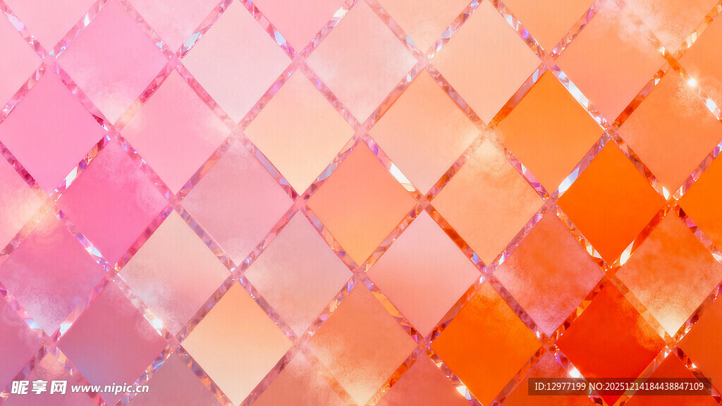 渐变菱形炫彩背景图案