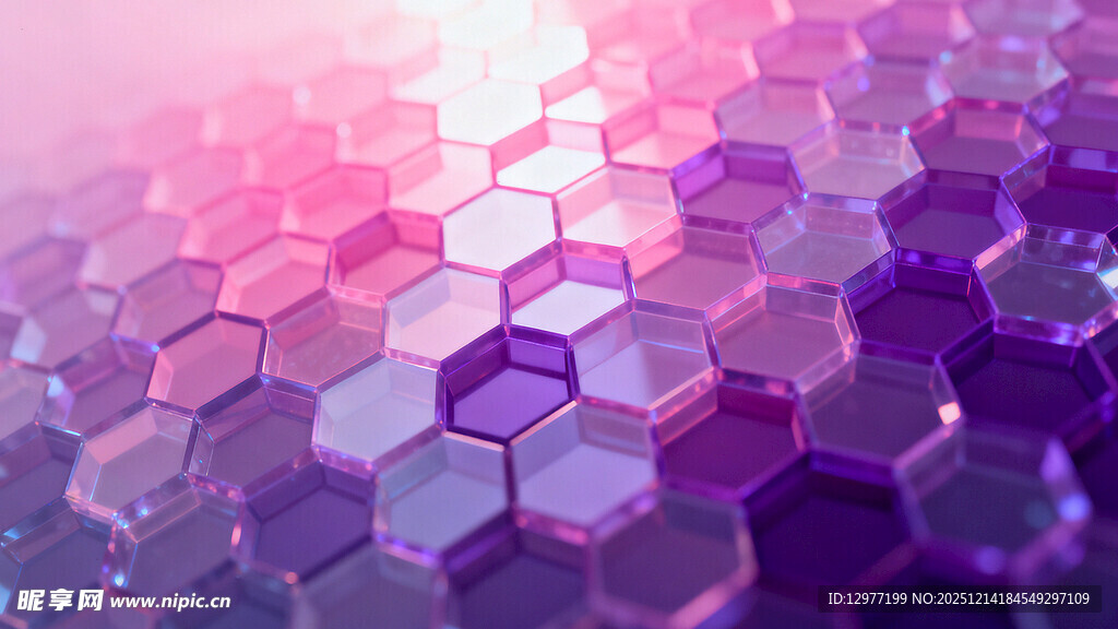 梦幻六边形科技感背景图