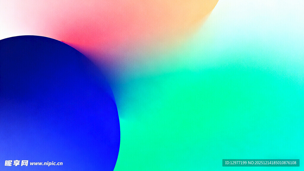 多彩渐变圆形抽象背景图