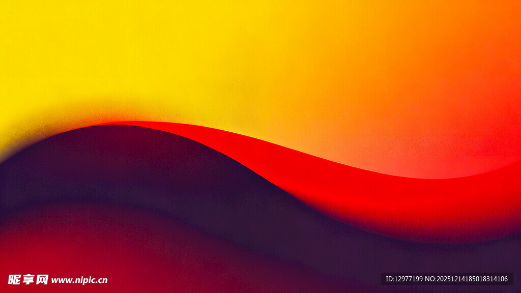 绚丽渐变波浪背景图