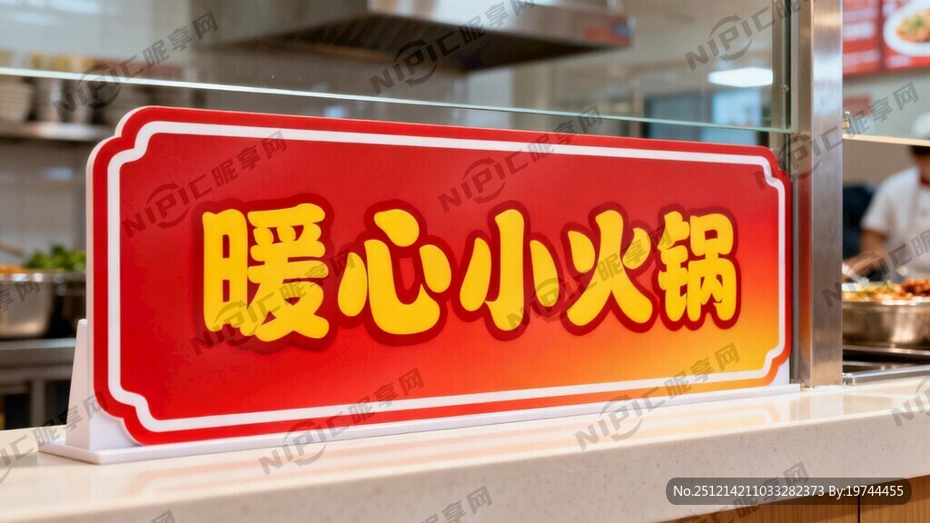 文字内容为“暖心小火锅”的食堂