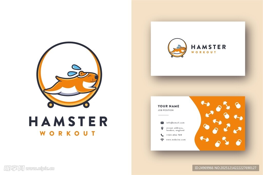仓鼠主题品牌标识与名片