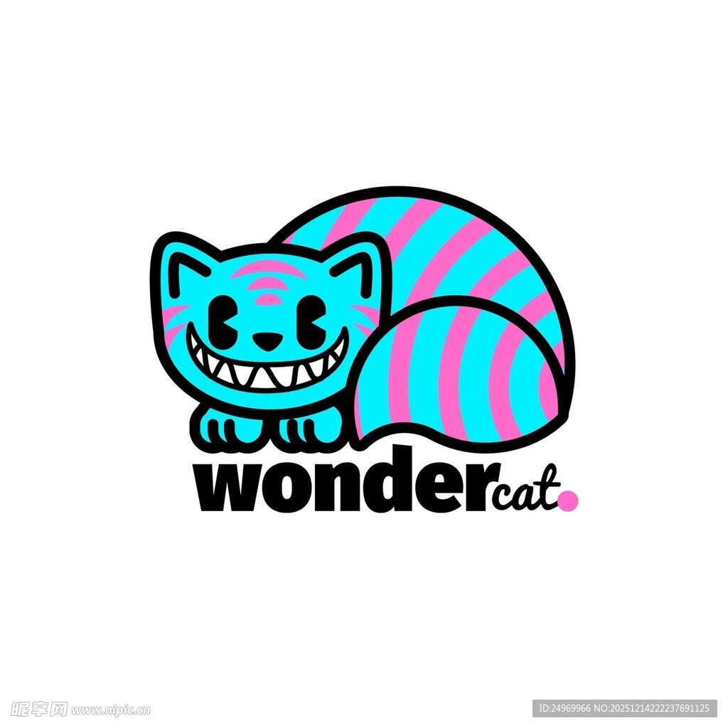 奇妙猫卡通标志